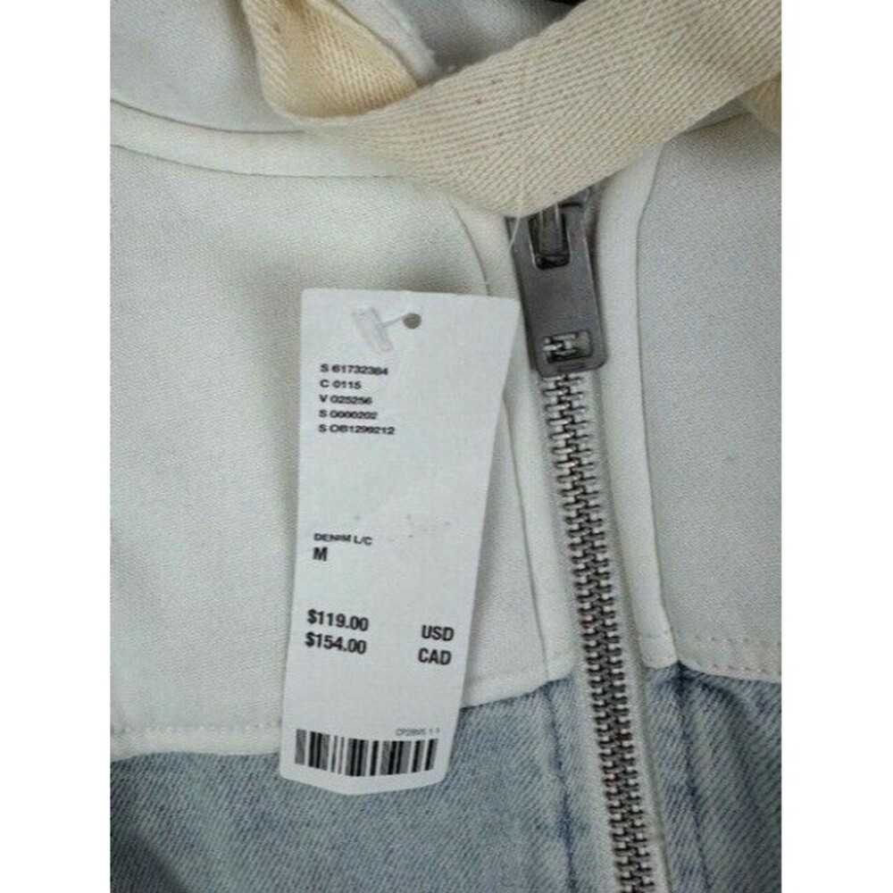 BDG Urban Outfitters Size M Womens Hooded Denim Jean Jacket Zip Front Light Wash - Picture 3 of 4
